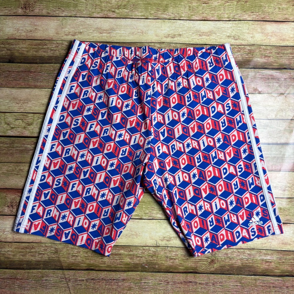 Adidas x FARM Rio Caleidoscopic Block Bike Shorts
